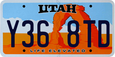 UT license plate Y368TD