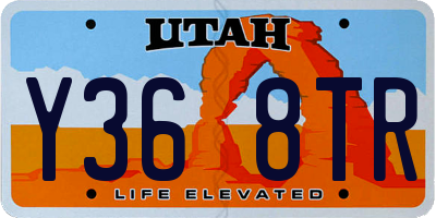 UT license plate Y368TR