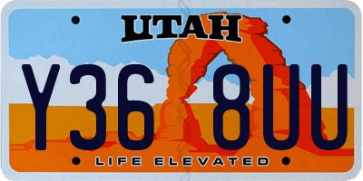 UT license plate Y368UU