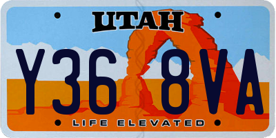 UT license plate Y368VA