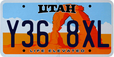 UT license plate Y368XL