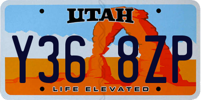 UT license plate Y368ZP