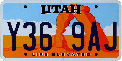 UT license plate Y369AJ