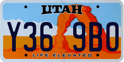 UT license plate Y369BO