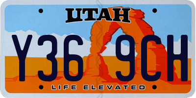 UT license plate Y369CH