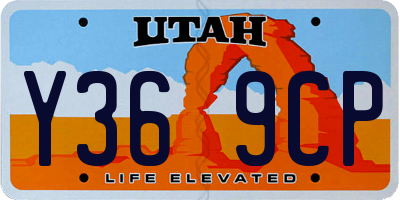UT license plate Y369CP