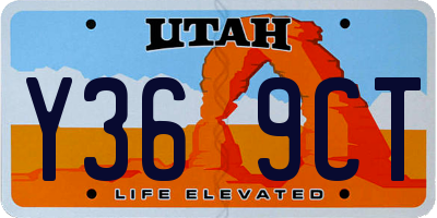 UT license plate Y369CT