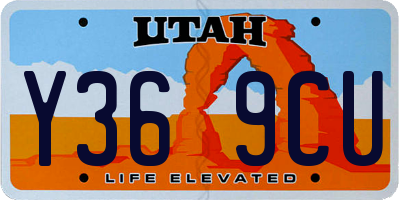 UT license plate Y369CU