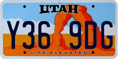 UT license plate Y369DG