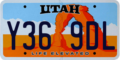 UT license plate Y369DL