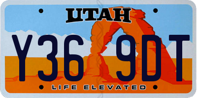 UT license plate Y369DT