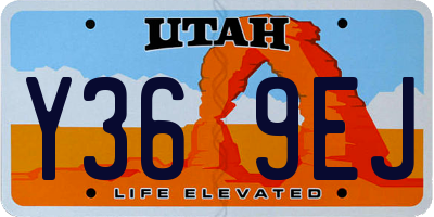 UT license plate Y369EJ