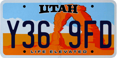 UT license plate Y369FD
