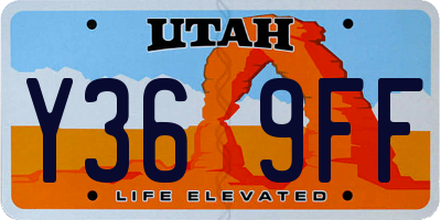 UT license plate Y369FF
