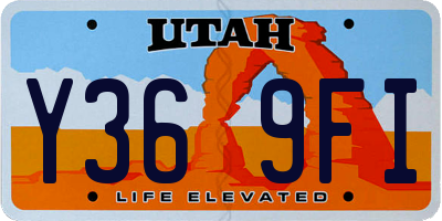 UT license plate Y369FI