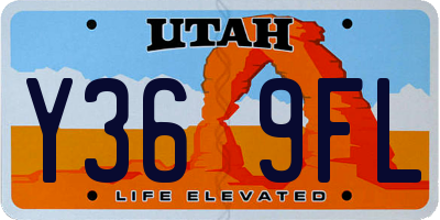 UT license plate Y369FL
