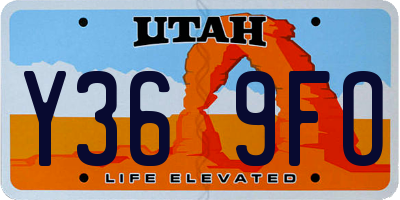 UT license plate Y369FO