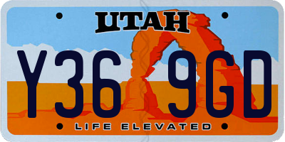 UT license plate Y369GD