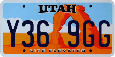 UT license plate Y369GG