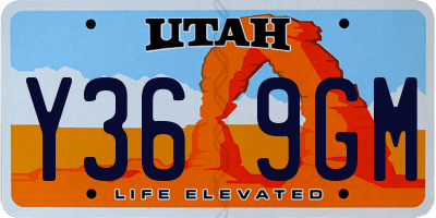 UT license plate Y369GM