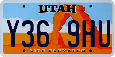 UT license plate Y369HU