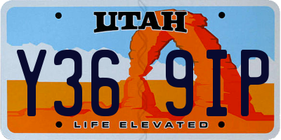 UT license plate Y369IP