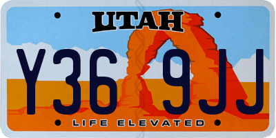 UT license plate Y369JJ