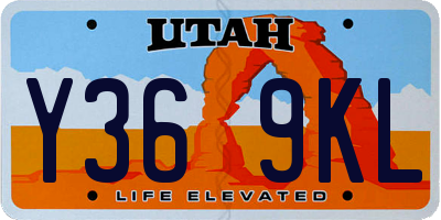 UT license plate Y369KL