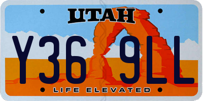 UT license plate Y369LL