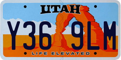 UT license plate Y369LM