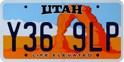 UT license plate Y369LP