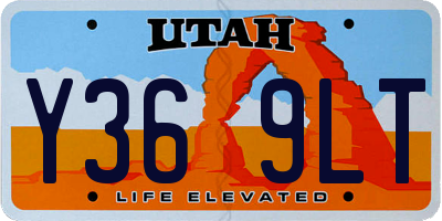 UT license plate Y369LT