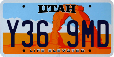 UT license plate Y369MD