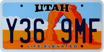 UT license plate Y369MF