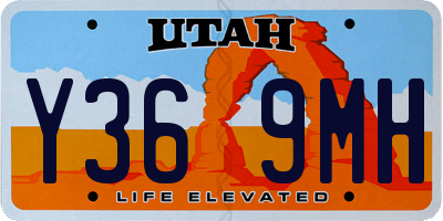 UT license plate Y369MH