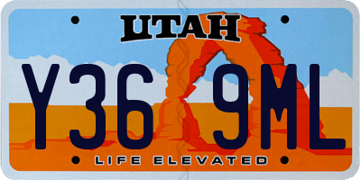 UT license plate Y369ML
