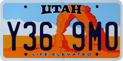 UT license plate Y369MO