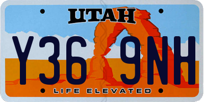 UT license plate Y369NH