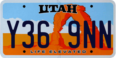 UT license plate Y369NN
