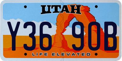 UT license plate Y369OB