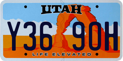 UT license plate Y369OH