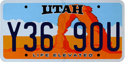 UT license plate Y369OU
