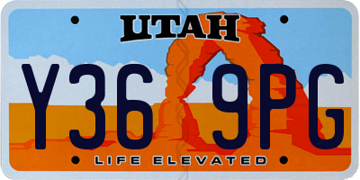 UT license plate Y369PG