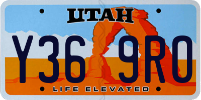 UT license plate Y369RO