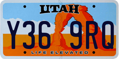 UT license plate Y369RQ