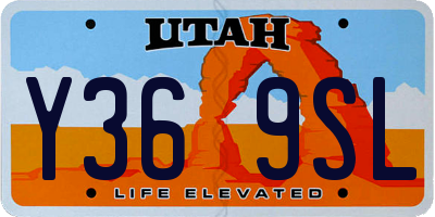 UT license plate Y369SL