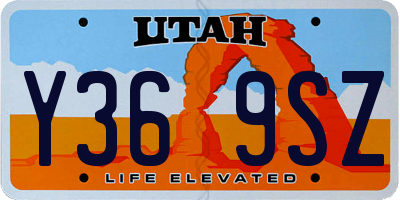 UT license plate Y369SZ