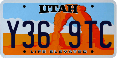 UT license plate Y369TC