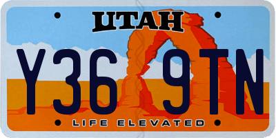 UT license plate Y369TN