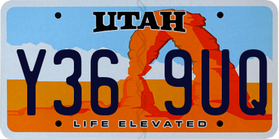 UT license plate Y369UQ